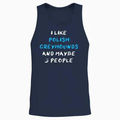 Polish Greyhound Funny Unisex Tank Top - Navy