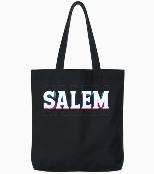 Retro - Salem Tote Bags in Black