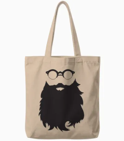 Beard Tote Bags - Natural