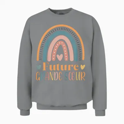 Child Future Big Sister Soon Big Sister Announcement Unisex Sweatshirt - Sport Grey