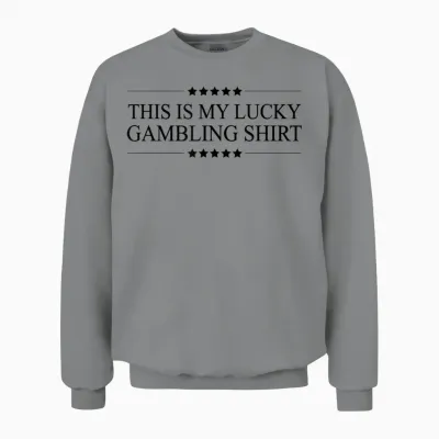 This Is My Lucky Gambling Shirt | Funny Gambler Gift - Unisex Sweatshirt - Sport Grey
