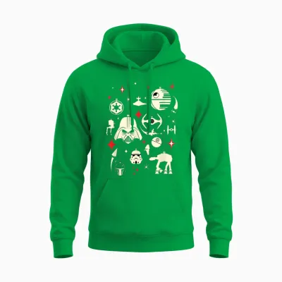 Star Wars Galactic Empire Ornaments Holiday Unisex Hoodie - Irish Green