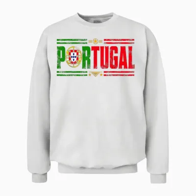 Portugal Portuguese Men Kids Women Portuguese Unisex Sweatshirt - White