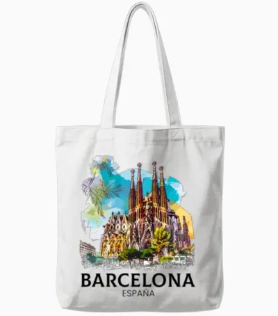 Barcelona Spain Espana Tote Bags - White