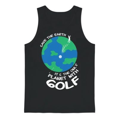 Golf Funny Golfer Unisex Tank Top - Black