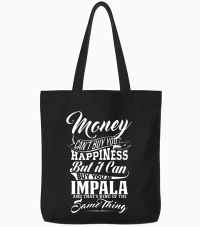 Money and Impala W Tote Bags - Black