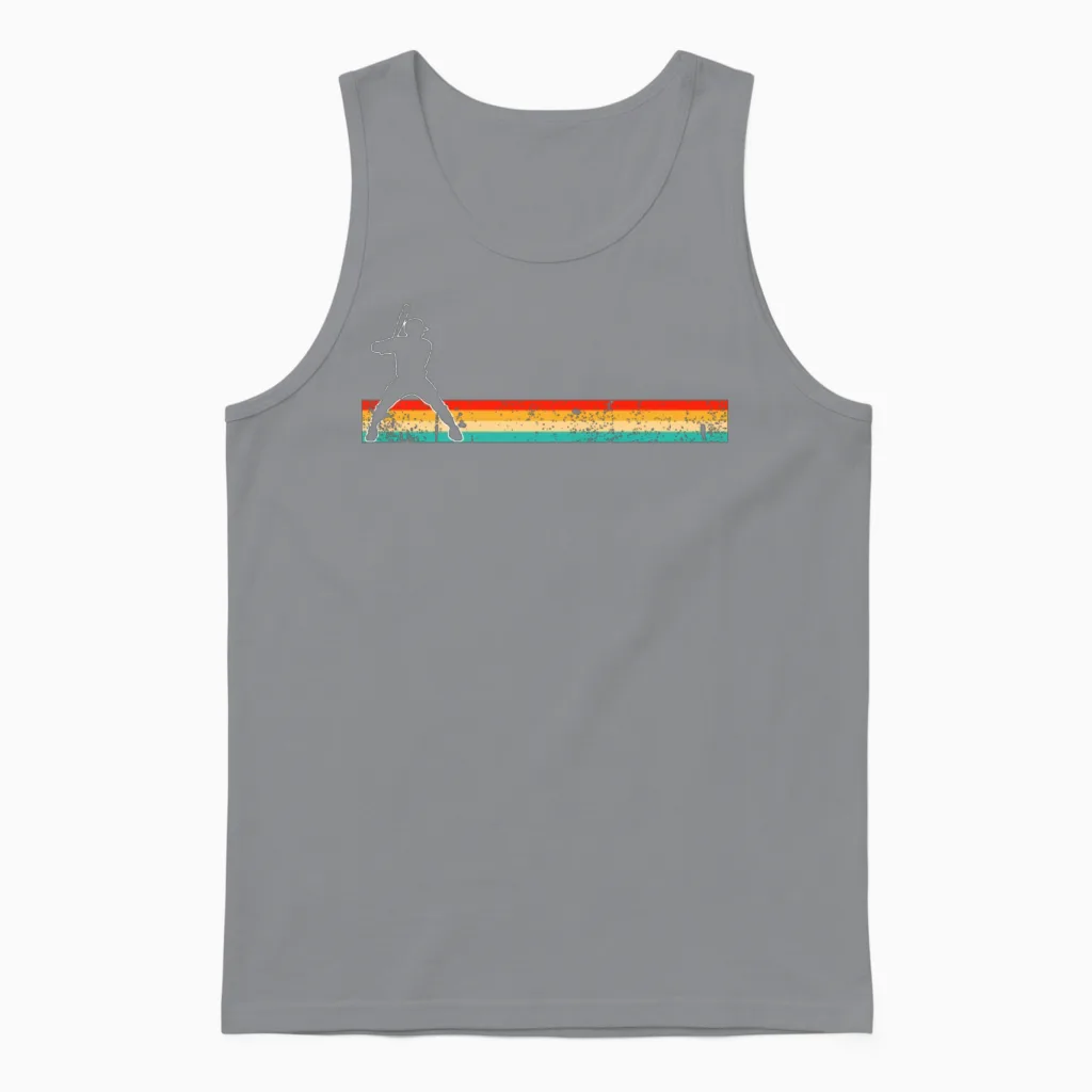 Baseball Retro & Softball Gift Unisex Tank Top in Sport Grey