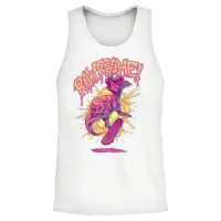 Rawrsome Dino Unisex Tank Top - White – 2