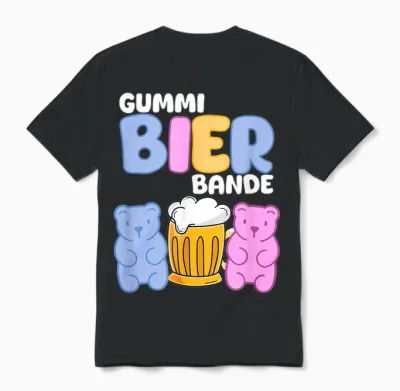 Gummibierbande - Mallorca Party Urlaub Malle Gruppen Unisex T-Shirt - Black