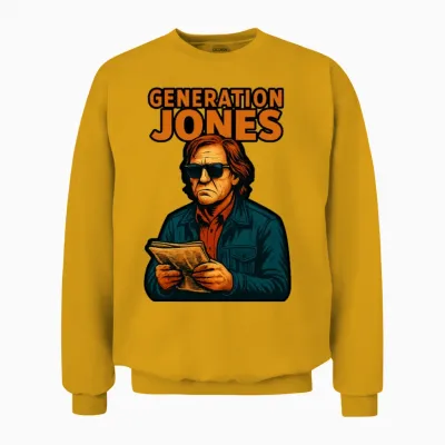 Generation Jones Retro Portrait Unisex Sweatshirt - Gold
