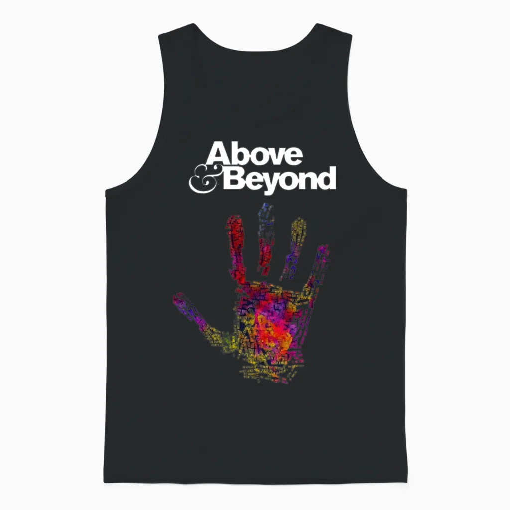 Above Beyond Unisex Tank Top in Black