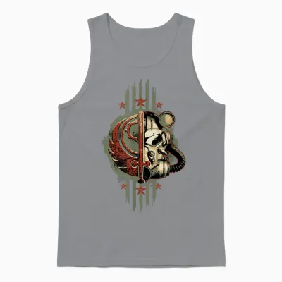 Fallout - Brotherhood of Steel Helmet Unisex Tank Top - Sport Grey