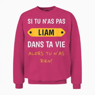 Liam Humour Name Man Liam Custom Gift Liam Unisex Sweatshirt - Heliconia