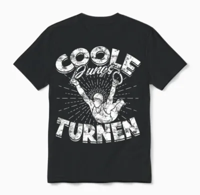 Kinder Jungen Turnen Geschenke Turner Coole Jungs Turnen T-Shirt - Schwarz, Kurzarm, S, Cartoon, Sport, Kinder, Jungen, Turner Unisex T-Shirt - Black