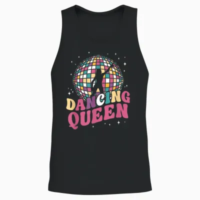 Dancing Queen - Party Girl - 90s 80s Women's T-Shirt, Black Unisex Tank Top - Black