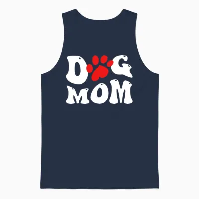 Dog Mom Unisex Tank Top - Navy