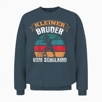 Kleiner Bruder Vom Schulkind Einschulung Erstklässler Unisex Sweatshirt - Dark Heather