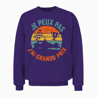 I Can Not I Have Grand Prix Sports Car Racing Unisex Sweatshirt - Purple