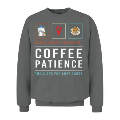Black Friday Sale Coffee Shopping Squad Unisex Sweatshirt - Graphite Heather