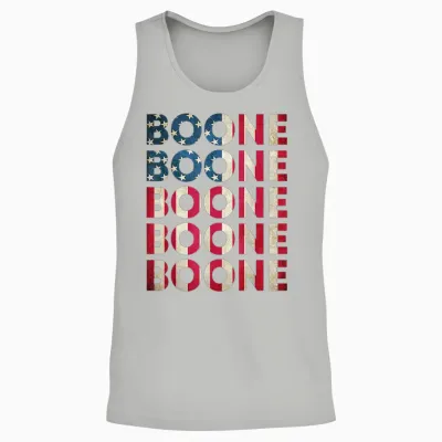Boone Personalized Name Vintage Retro Us Flag Woman Man Unisex Tank Top - Ash