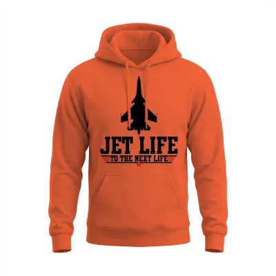 Jet Life to the Next Life Unisex Hoodie - Orange