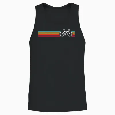 Bicycle Retro Unisex Tank Top - Black