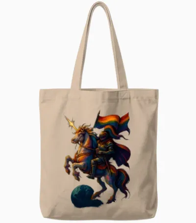 Ride with Pride Tote Bags - Natural