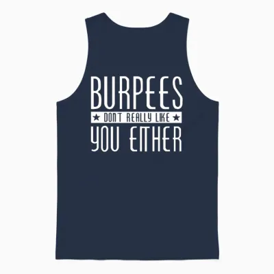 Funny Crossfit Unisex Tank Top - Navy