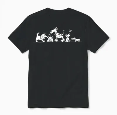 Lustiges Hunde Motiv Mit Cartoon Hunden Für Hundeliebhaber Unisex T-Shirt - Black