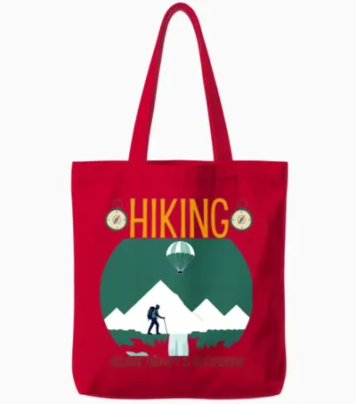 Hiking Is Better Than a Therapy Session Tote Bags - Red