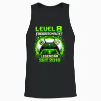 Kinder Level 8 Geburtstag Junge Gamer Lustig 2018 8er Geburtstag Unisex Tank Top in Black - 2