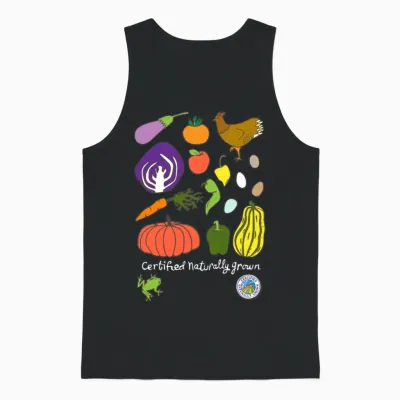 Chicken and Veggies Unisex Tank Top - Black