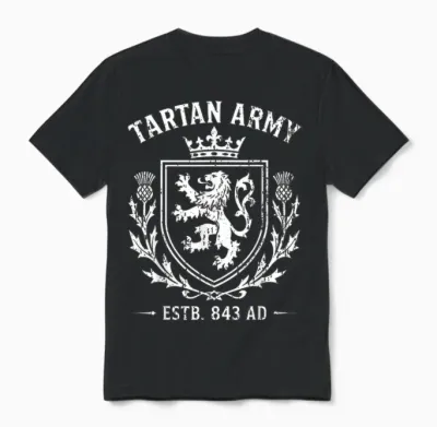 Scotland Tartan Army T Unisex T-Shirt - Black
