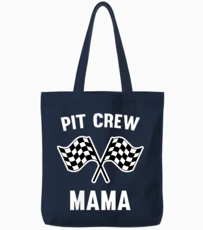 Rennwagen Geburtstag Matching Racing Family Mama Pit Crew Tote Bags - Navy