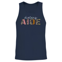 Dietary Aide Leopard Print Funny Gift Unisex Tank Top - Navy – 2