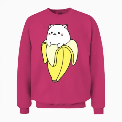 Banana Cat Unisex Sweatshirt - Heliconia