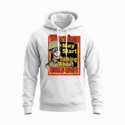 Vintage Ww2 Memorabilia Wwii Shirt History Buff Costume Unisex Hoodie - White
