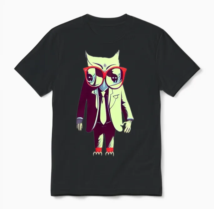 Owl Biz Unisex T-Shirt in Black