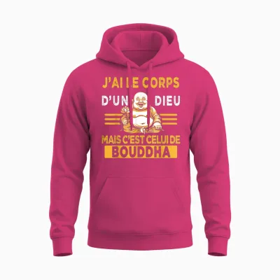 J'ai Le Corps D'un God T-Shirt, Black, S Unisex Hoodie - Heliconia