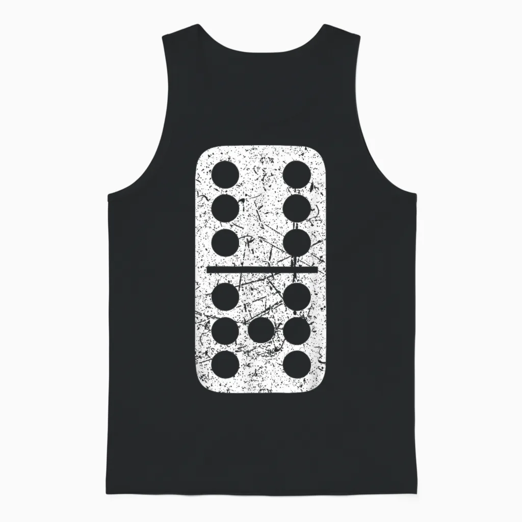 6-7 Meme Domino Cool Six-Seven Funny 67 Gen Z Alpha Unisex Tank Top in Black