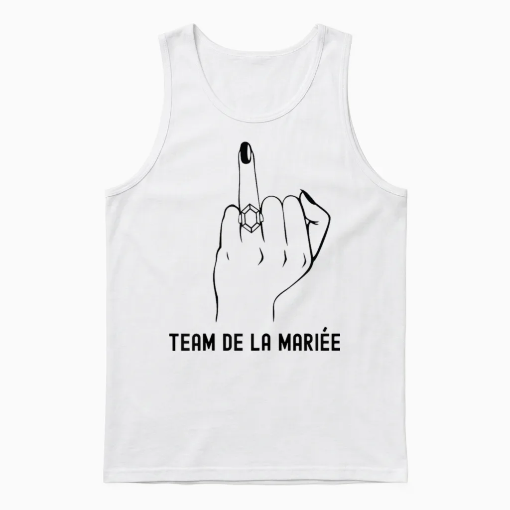 Bride Team Tee Shirt for Bride to Be - Women's T-Shirt, White Unisex Tank Top in White