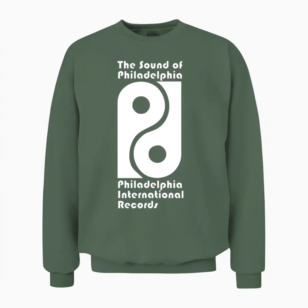 Philadelphia International Records Unisex Sweatshirt in Military Green