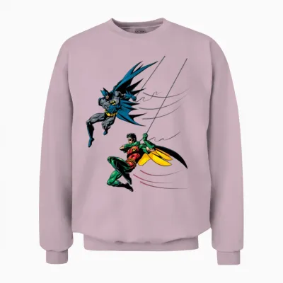 Batman and Robin Unisex Sweatshirt - Light Pink