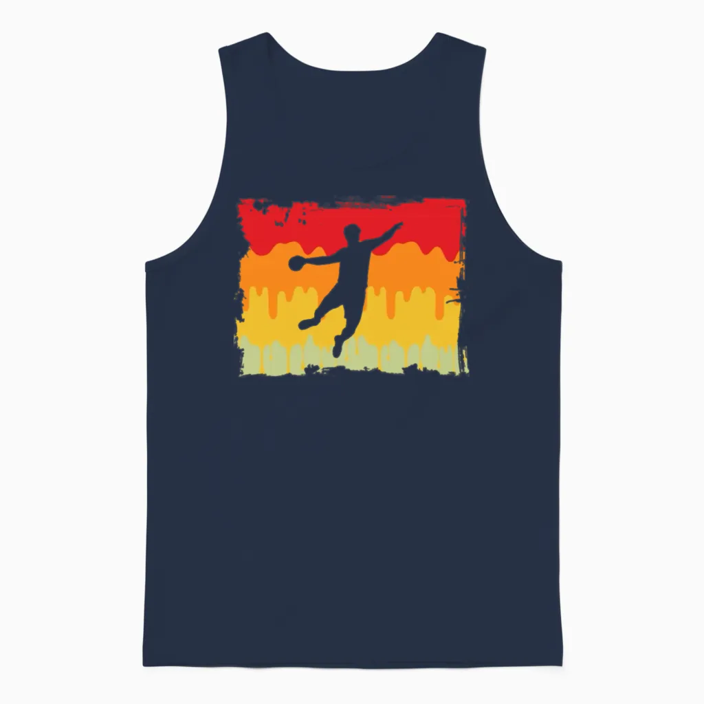 Handball Retro Unisex Tank Top in Navy