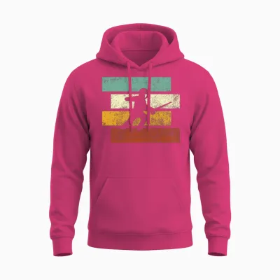 Fencing Retro Unisex Hoodie - Heliconia