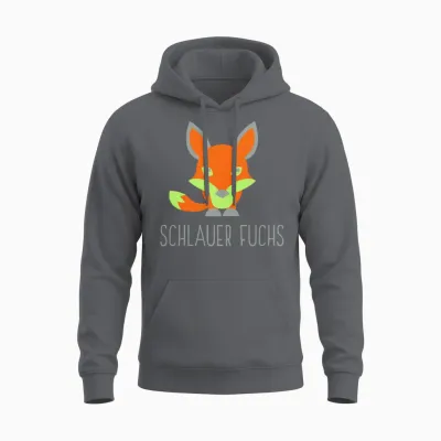 A Cunning Fox Unisex Hoodie - Charcoal