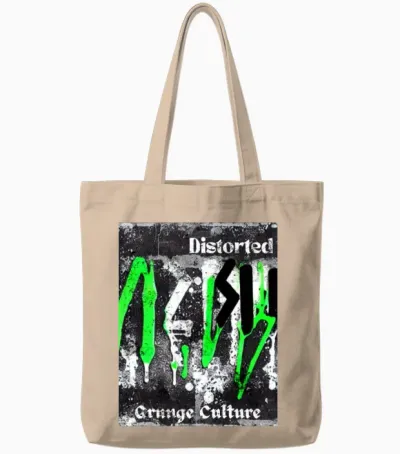 Street Culture Grunge Style Tote Bags - Natural