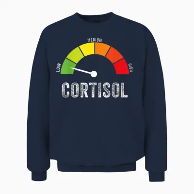 Low Cortisol Levels Meme Unisex Sweatshirt - Navy