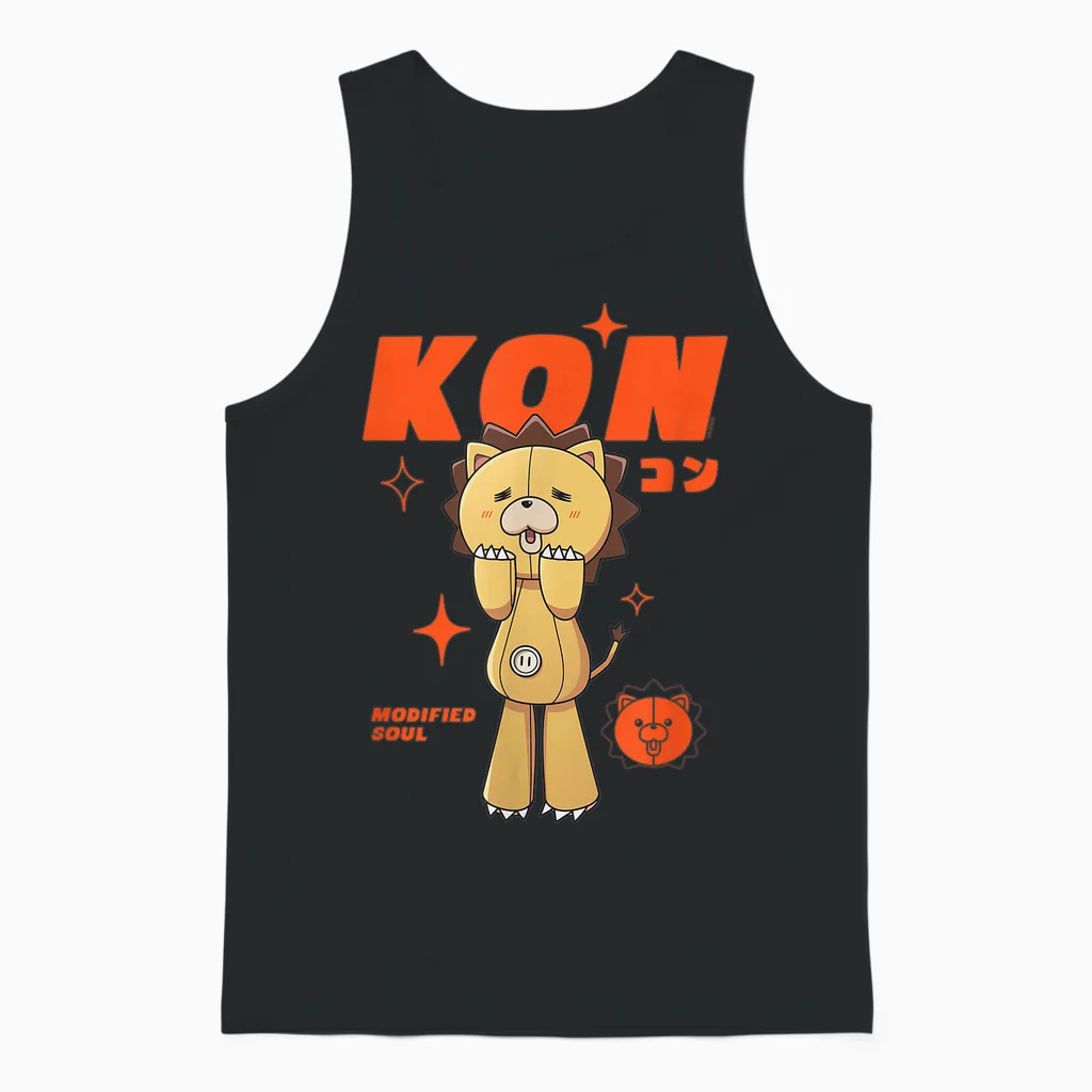 Bleach: Tybw Kon Modified Soul Orange Stars Anime Unisex Tank Top in Black