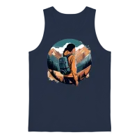Hiking Girl & Outdoors Unisex Tank Top - Navy – 1